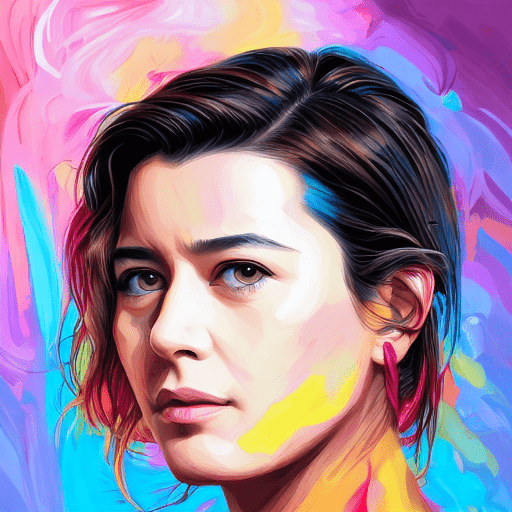 avatar de chica colorida