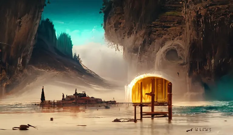 Ai generated landscape of a dream place