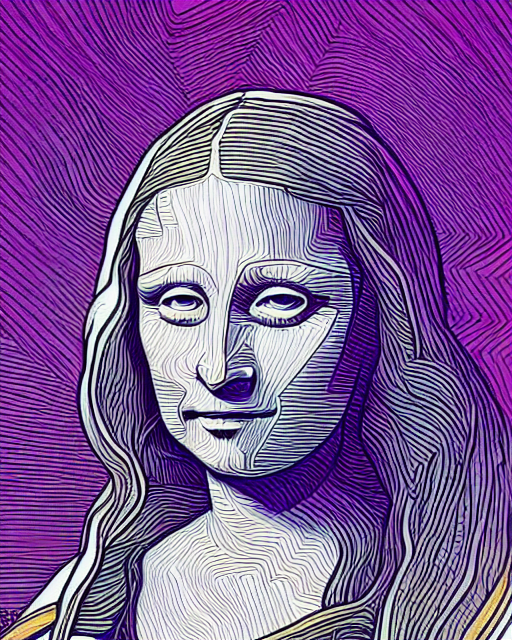an abstract portrait of a woman generated via starryai