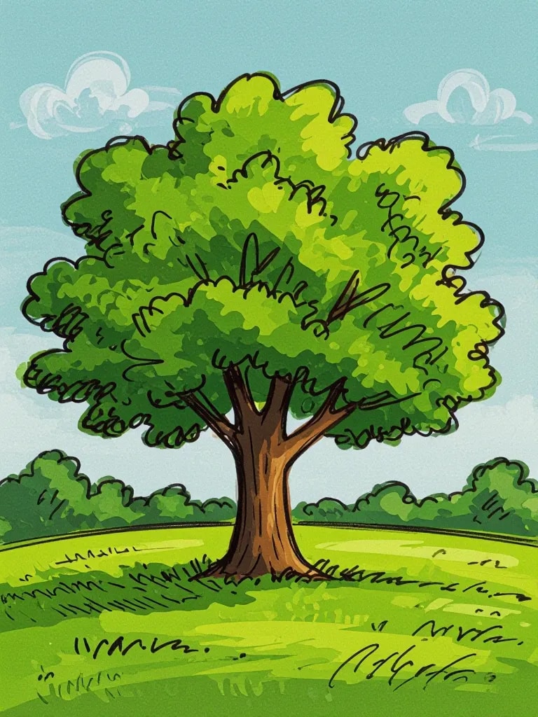 boceto de un árbol