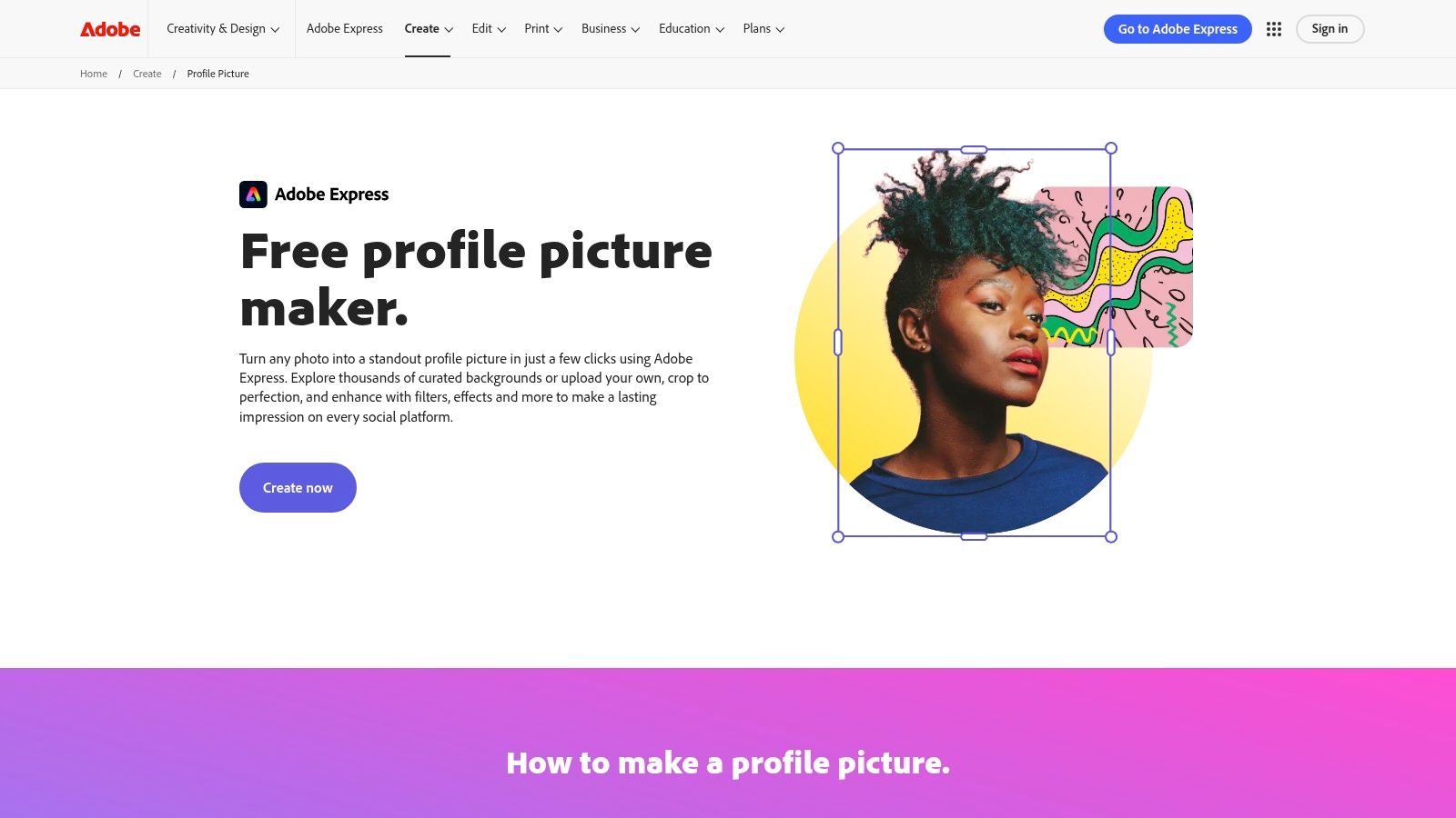 Adobe Express (Profile Picture Maker)