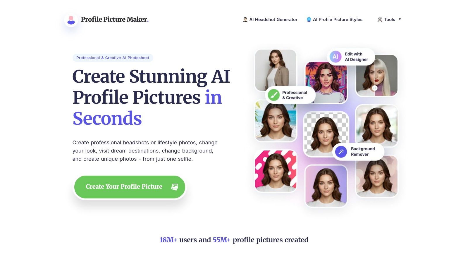 PFPMaker (AI Profile Picture / Headshot Generator)
