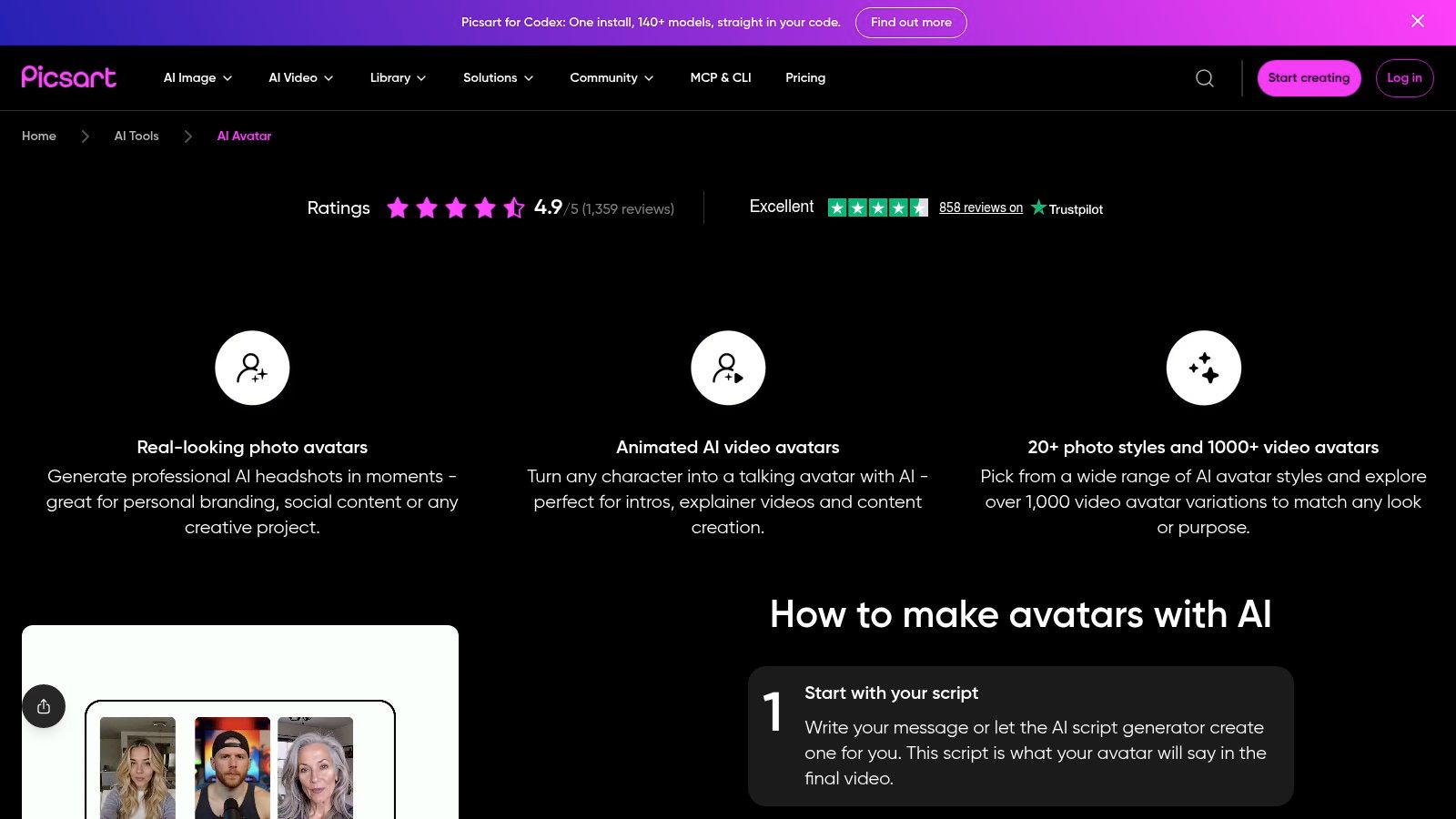 Picsart AI Avatar