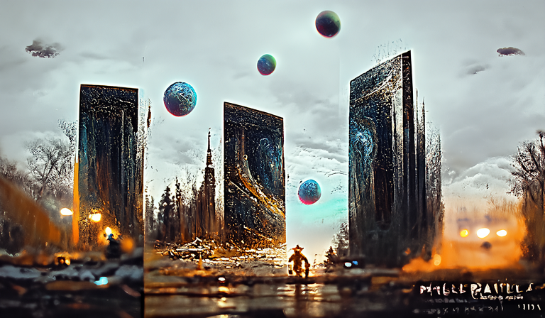 Ai-Kunstwerk mit Portalen