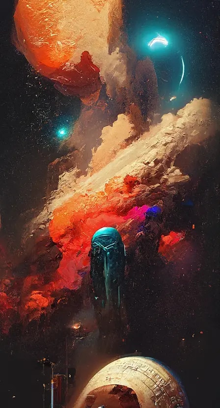 Ai art depicting outer space