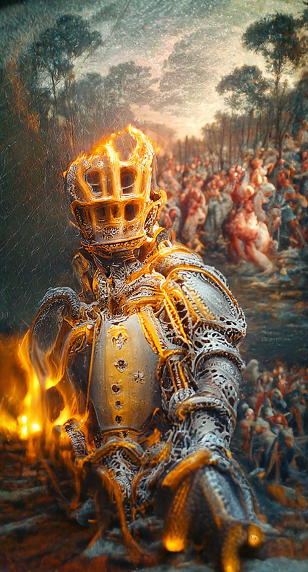 Imagen de un guerrero generada por IA