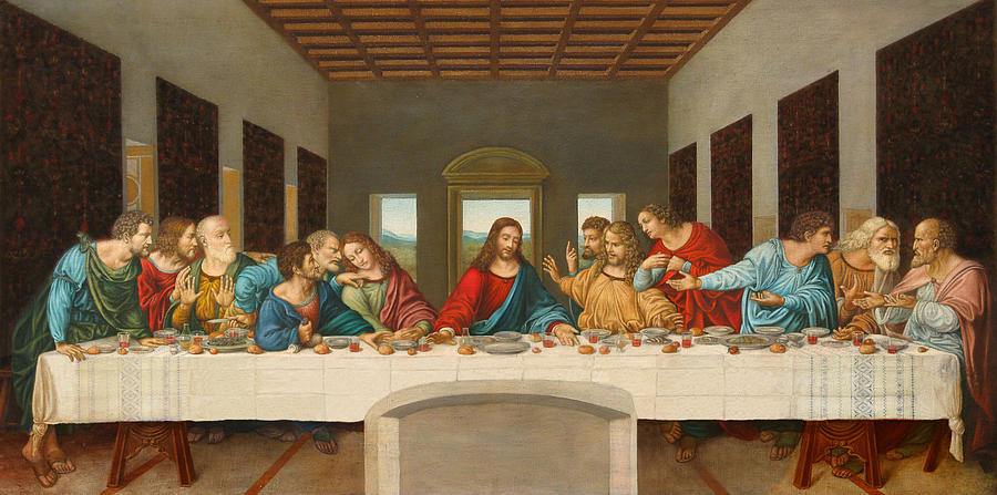 La obra original de da Vinci, la última cena