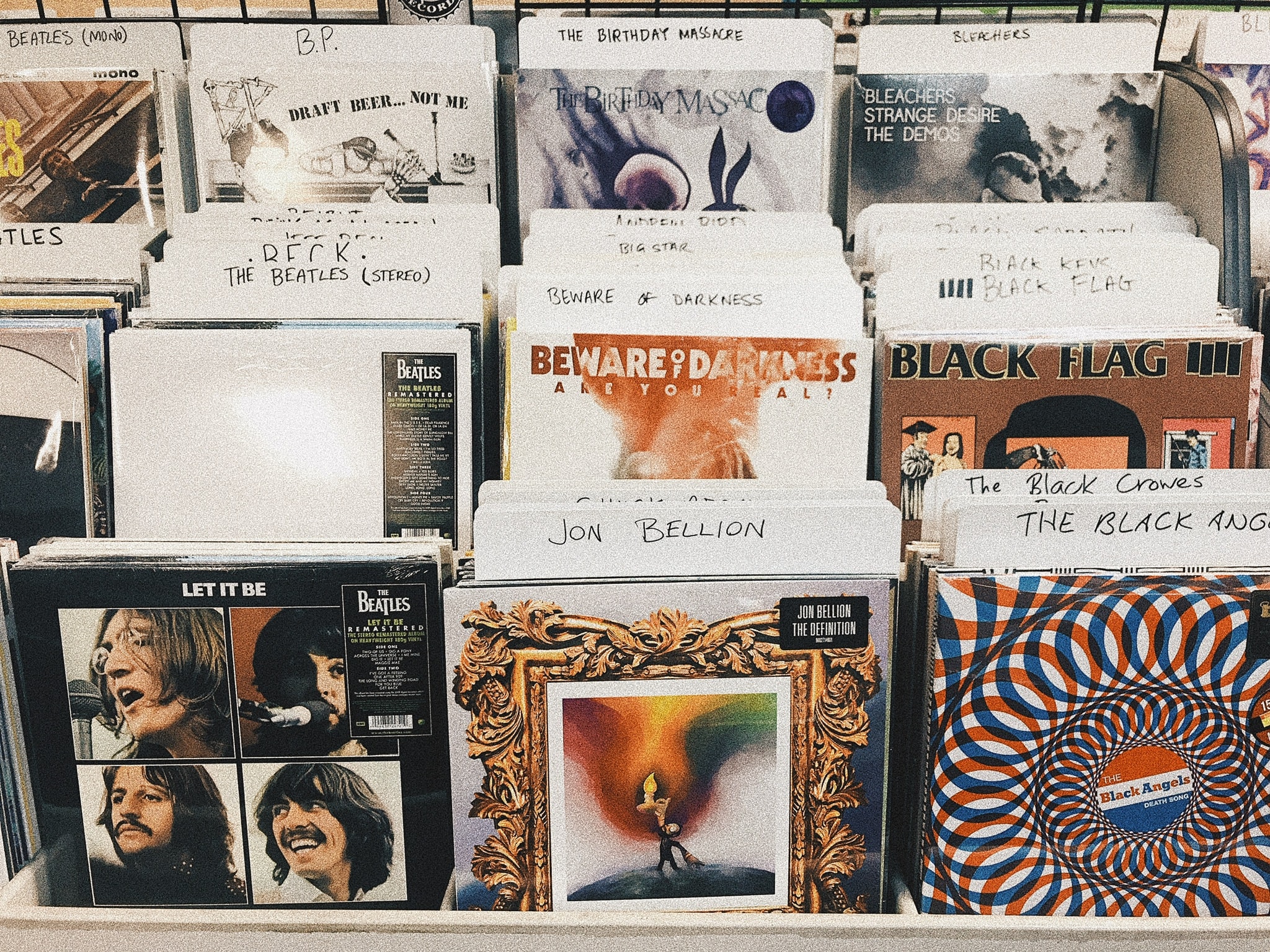 alt text : collection of vinyl records