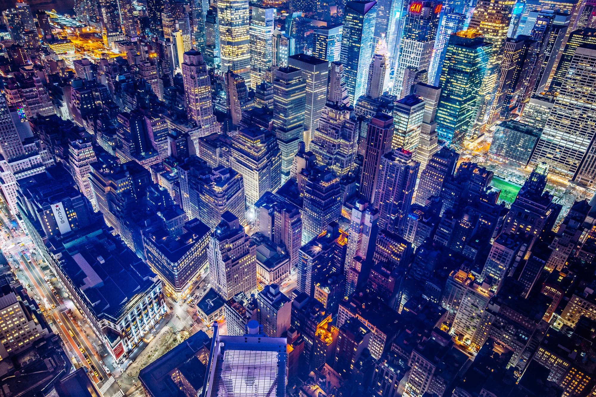 Vista aerea di una smart city urbana