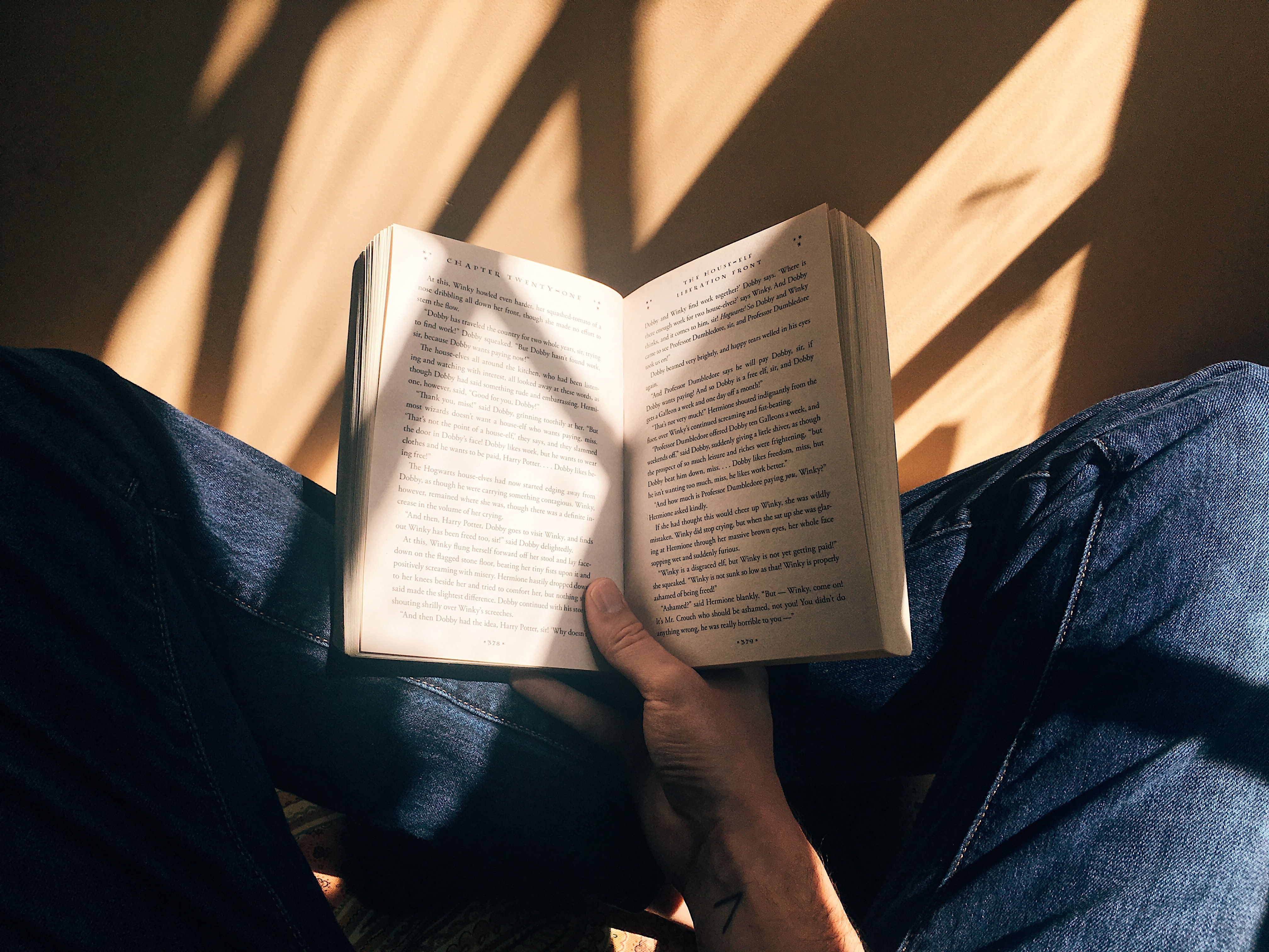  een afbeelding van een man die een boek zit te lezen
