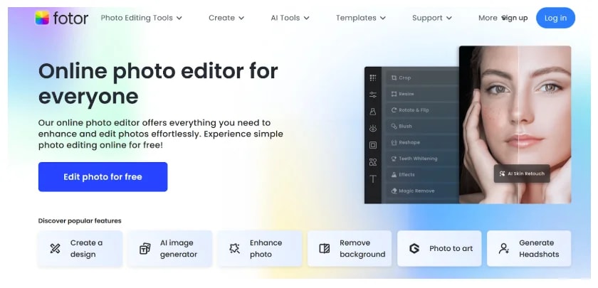 Fotor Homepage